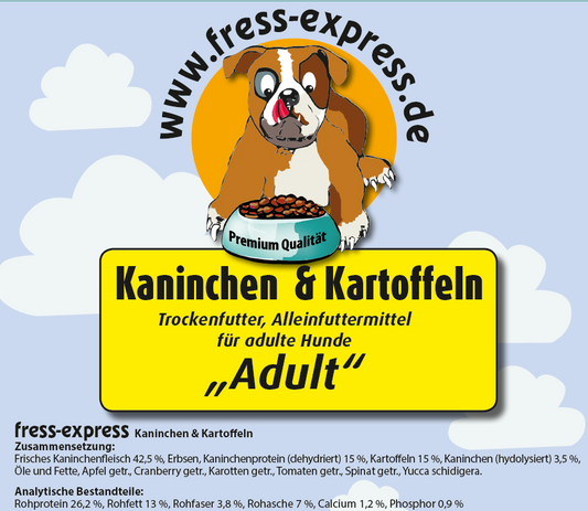 Kaninchen & Kartoffeln Hypoallergen Monoprotein Getreidefrei