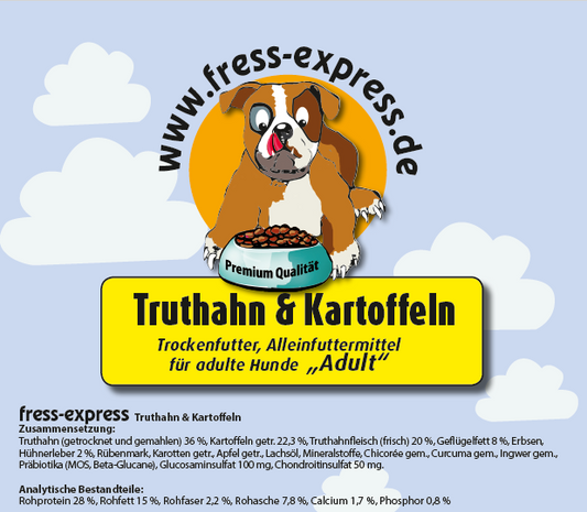 Truthahn & Kartoffeln Hypoallergen Monoprotein Getreidefrei