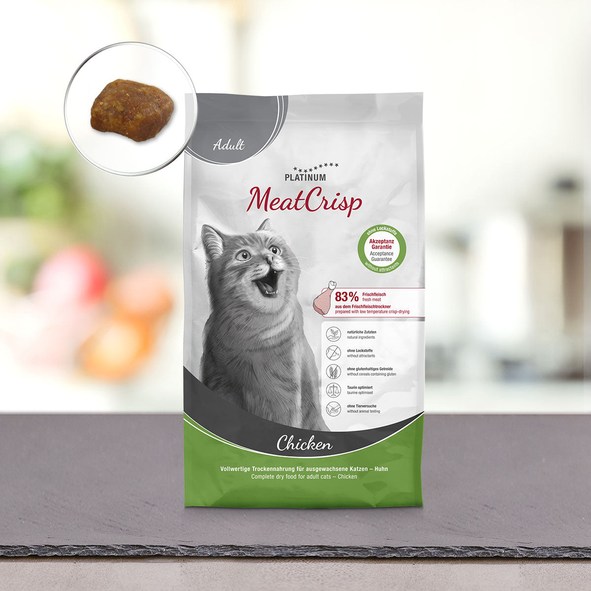 Platinum Adult Chicken Meat Crisp Katzen Trockenfutter 83% Fleisch